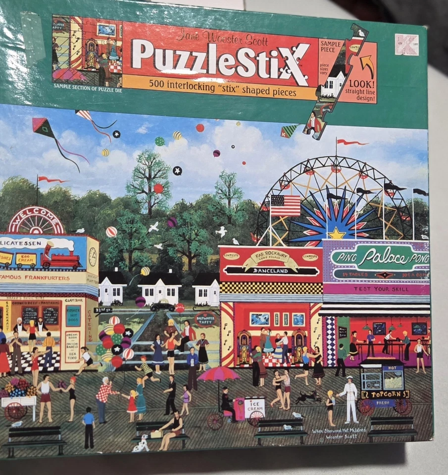 复古 PuzzleStix 完整 500 件 When Sherwood Met Mildred Jane Wooster Scott — 第 2/4 张图片