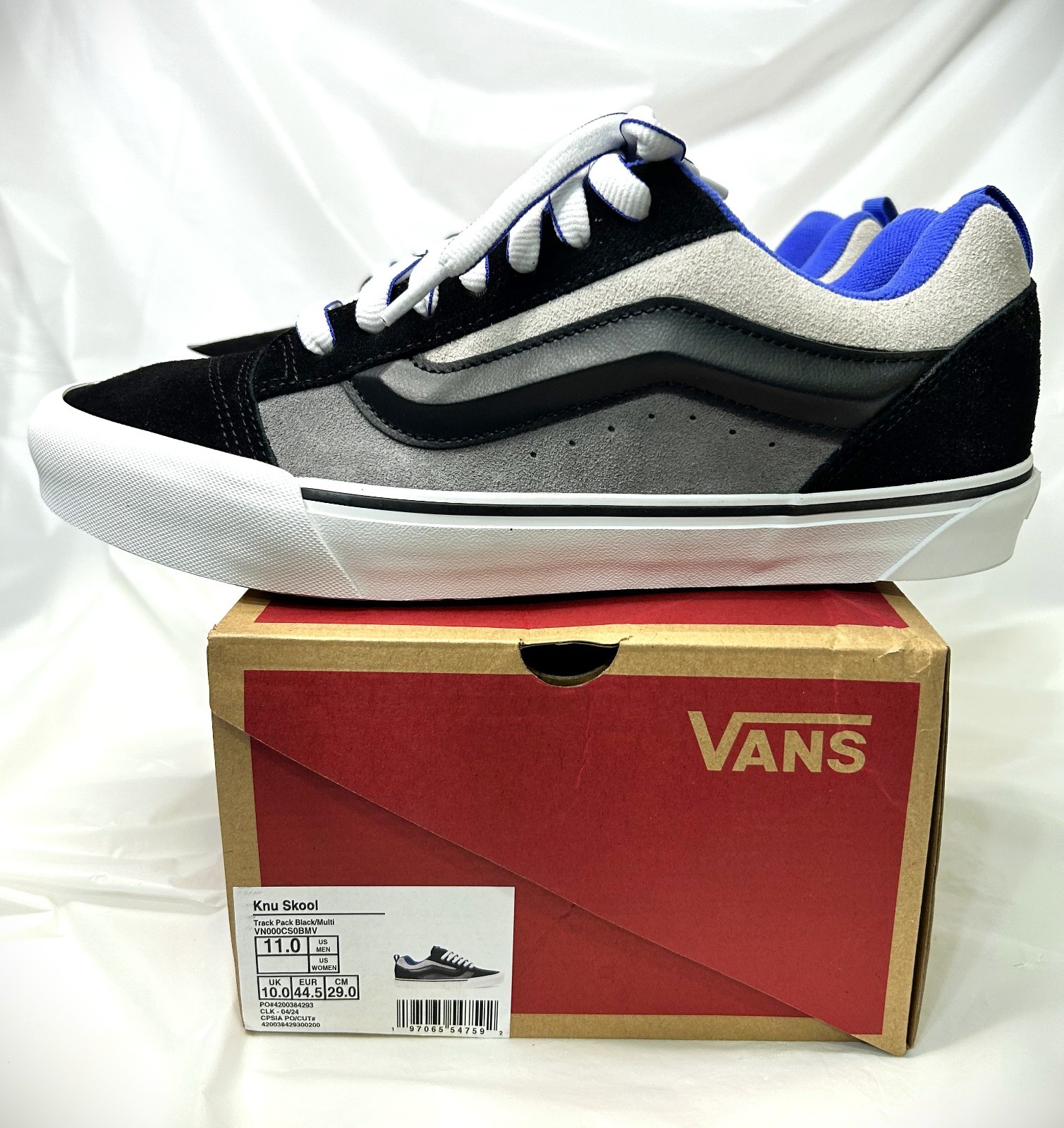 SAOLA Scarpa Vans Knu Skool scamosciata Track Pack nera multi casual taglia 11M 12 5W