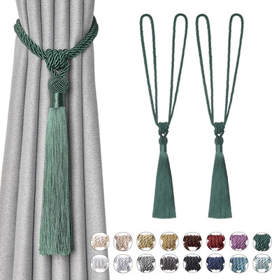 Langen Quasten Vorhang-Raffhalter Handmade geflochtene Seil Knoten drapierte Raf
