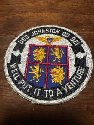Vintage US Navy USS Johnston DD-821 Ship Patch 2