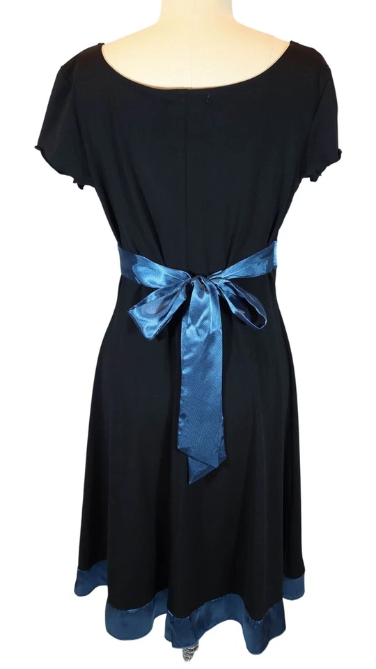 Vintage Y2K Babydoll Satin Tie Belt Trim Dress Size L Whimsigoth Trixxi Fairy - Image 3 of 4