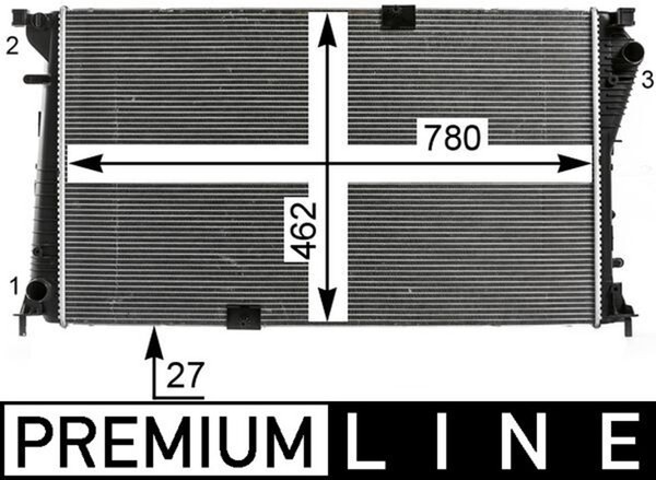 Mahle MotorküHler WasserküHler Premium Line CR 19 000P FüR X83 Renault Opel Bus-image