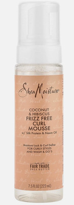 Shea Moisture Frizz Free Curl Mousse, Coconut & Hibiscus, 7.5 fl oz (222 ml)