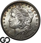 1898 Morgan Silver Dollar Coin, Great Crescent Toner, Lustrous BU++