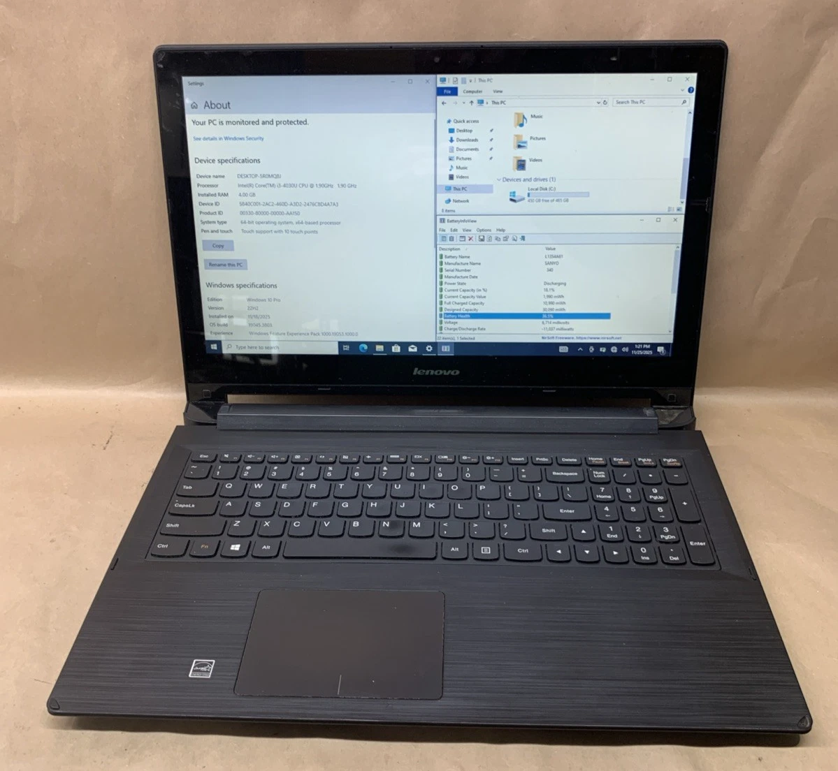 Lenovo Intel Core i3 4th Gen. 4 GB RAM Notebooks/Laptops for sale