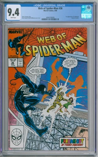 Web Of Spider-Man 36 CGC Graded 9.4 NM 1st Tombstone Marvel Comics 1988
