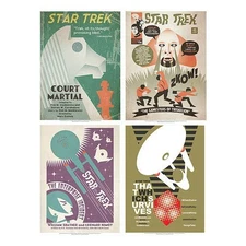 QMX Star Trek Original Series Commemorative Retro Fine Art Prints Posters Set 14