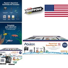 10 Gallon Aquarium Essentials Kit with Quality Filter and Fish Food Samples