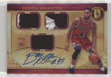 2016 Gold Standard Rookie Jersey Triple Prime AU 4/25 Denzel Valentine Auto 1k5