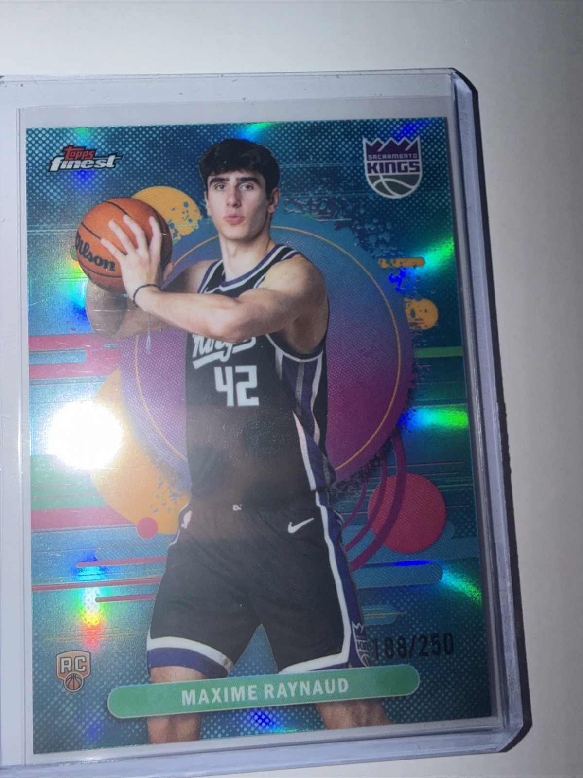 2025-26 Topps Finest - Uncommon Maxime Raynaud #132 Sky Blue Refractor /250 (RC)