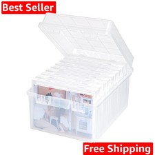 Photo Storage Box 5x7 Photo Case, 9 pcs Inner Photo Storage Containers, Clear...