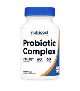 (5 ) Nutricost Probiotic Complex  40 Billion CFU Probiotics Capsules, 60 Count