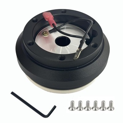 SRK-110H Steering Wheel Short Hub Adapter Quick Release Black Aluminum Boss kit
