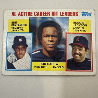 1984 Topps - Career Leaders Reggie Jackson, Rod Carew, Bert Campaneris #711