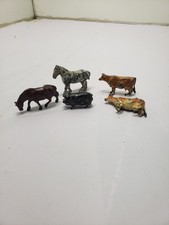 Lot of 6 Britains LTD Hollow-Cast Lead Farm Animals Horse Cow Pig Made In Eng