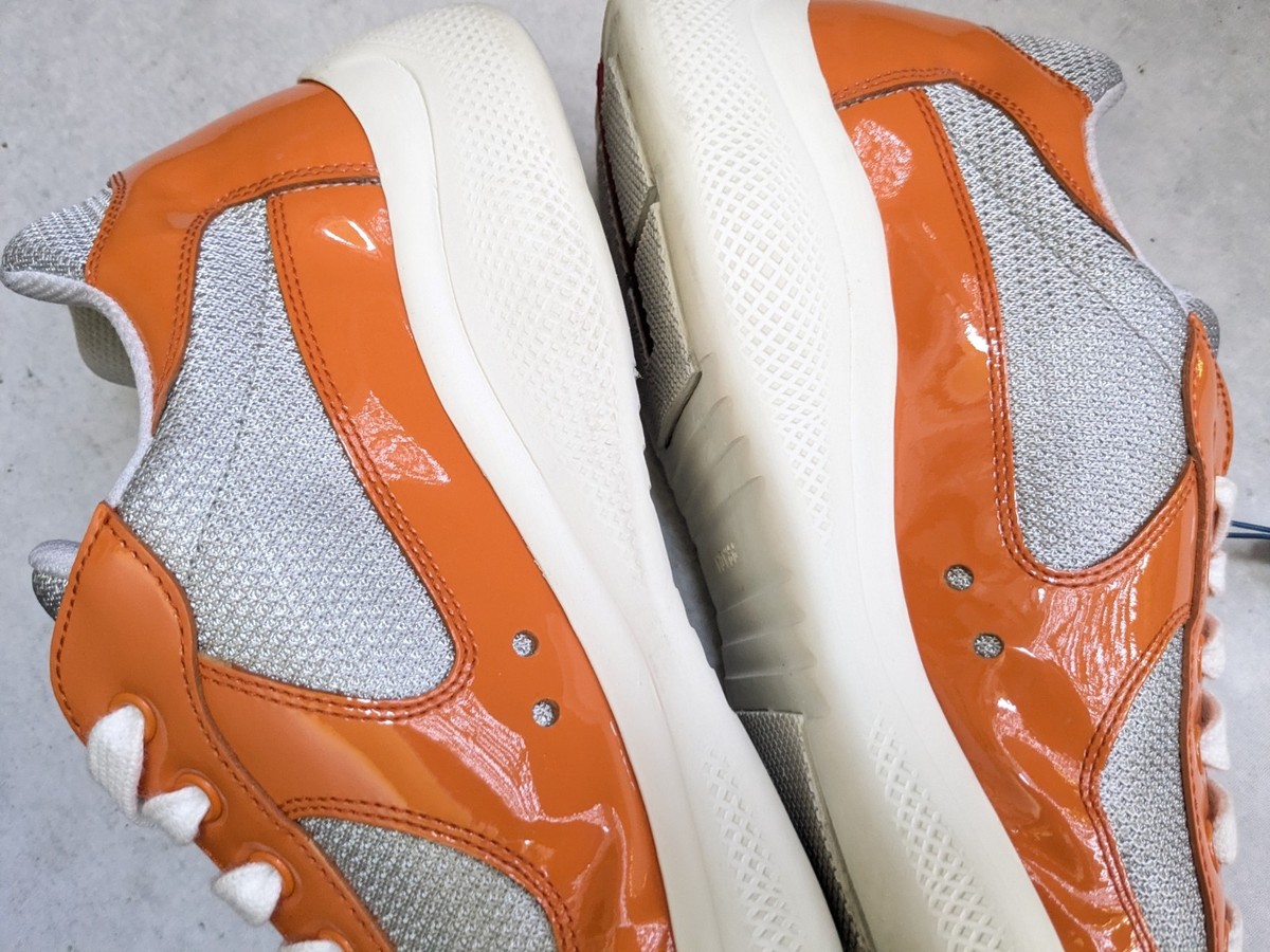 Prada Americas Cup Patent Leather Burnt Orange Size 10 Prada Orange prada americas cup | Grailed main image 3