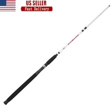 Big Game Fishing Rod Fiberglass Moderate Fast Action Durable Guides New
