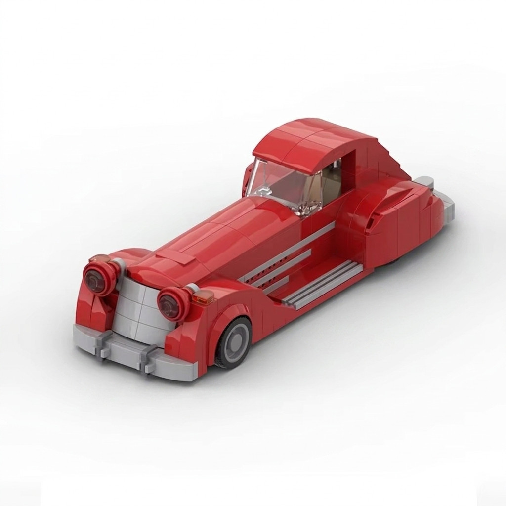 MOC LEGO Car: 1930s First Appearance Batmobile Building Blocks Set (265 Pcs)
