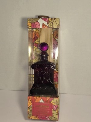 GC Fragrance Reed Diffuser Lavender In Amethyst Glass Bottle Set New