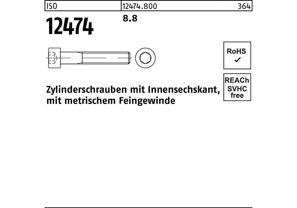 Цилиндершраубе Рейхера ISO 12474 m.Внутренний диаметр, М 16 x 1,5 x 30 8,8