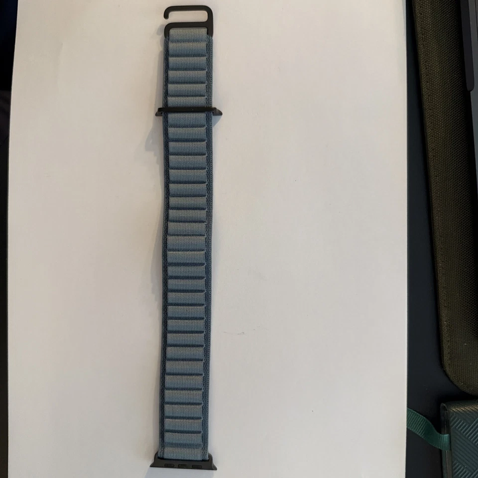 Apple Watch Strap 49mm Light Blue Alpine Loop Black Titanium Finish M Medium, photo 1 of 5