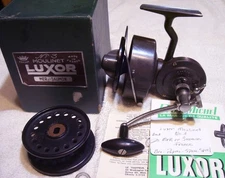 112725 LUXOR MOULINET NO 3 REEL WORKING FRANCE BOX PAPERS SPARE SPOOL BOX A