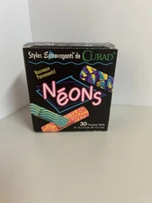 Curad 1990’s Wild Styles Adhesive Bandage Neon NOS 30 Count Rare HTF  