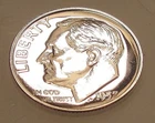 1957 Gem  Proof  "EYE CANDY" Dime 90% Silver Blazing Luster  #401