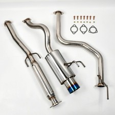 4.5 Burnt Tip Muffler Catback Exhaust System For 96-00 Honda Civic Ekejem Hb