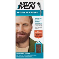 Just For Men Mustache Beard, Beard Coloring Gray Hair Light Red Brown, M-27