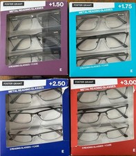 Foster Grant 3 pack Readers And 1 Case Metal Reading Glasses. YOU PICK. E