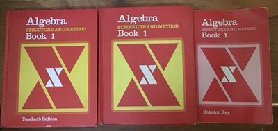 Algebra Structure & Method Book 1 Teacher Edition, Key & Student Dolciani Set