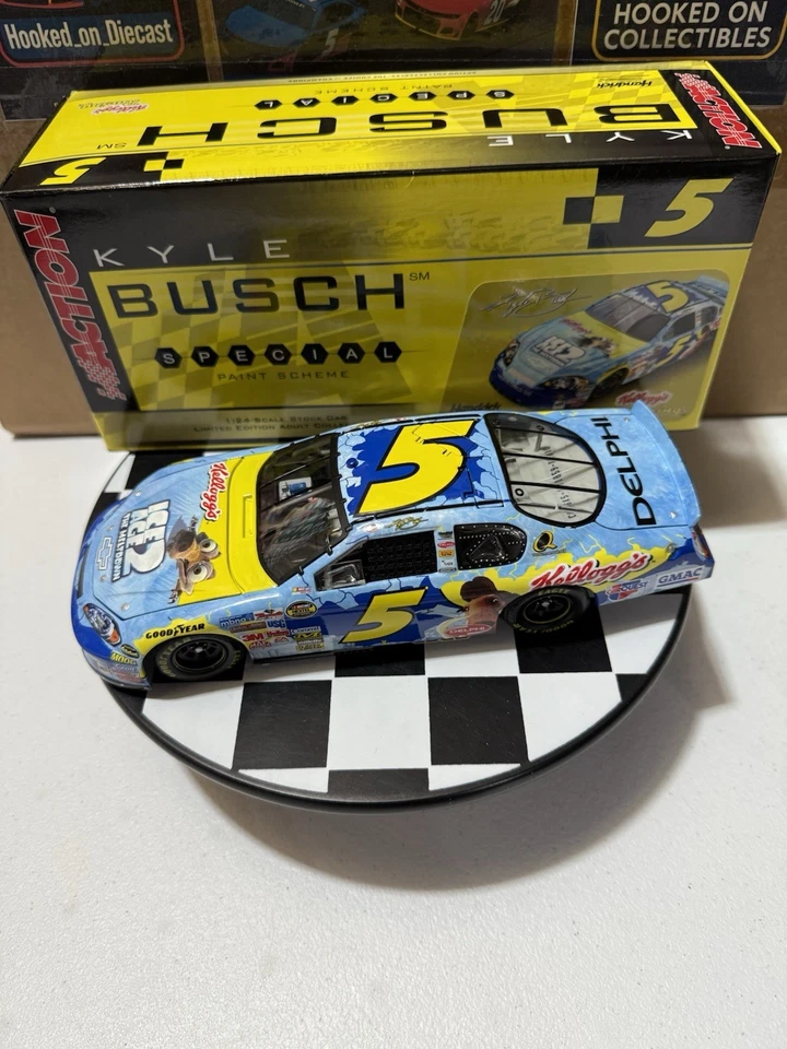 Kyle Busch #5 Kellogg’s Ice Age 2 esquema de pintura especial 2006 1/24 Nascar diecast Foto 2 de 4