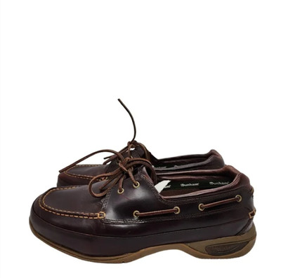 Dunham Captain Shoreline Brown Leather Men s Boat Shoes Lace Up Casual 10.5
