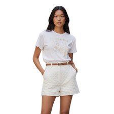 NEW Herm s Candy Libris Print T-Shirt White Cotton Size 38