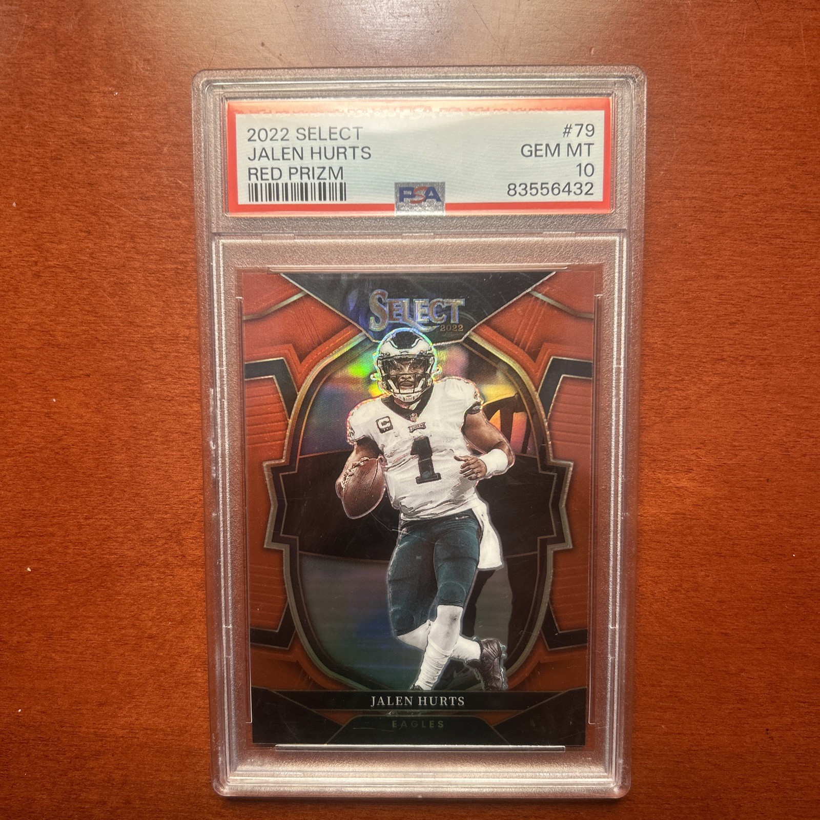 2022 PANINI SELECT RED PRIZM #79 JALEN HURTS /99 PSA 10 LOW POP 🦅🦅EAGLES🦅🦅