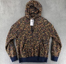Nike Hoodie Sweatshirt Club Fleece Pullover FQ6148-410 Navy Floral Men's S