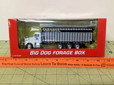 H&S Big Dog forage box on white Peterbilt 385 1:64 die cast  truck by SpecCast