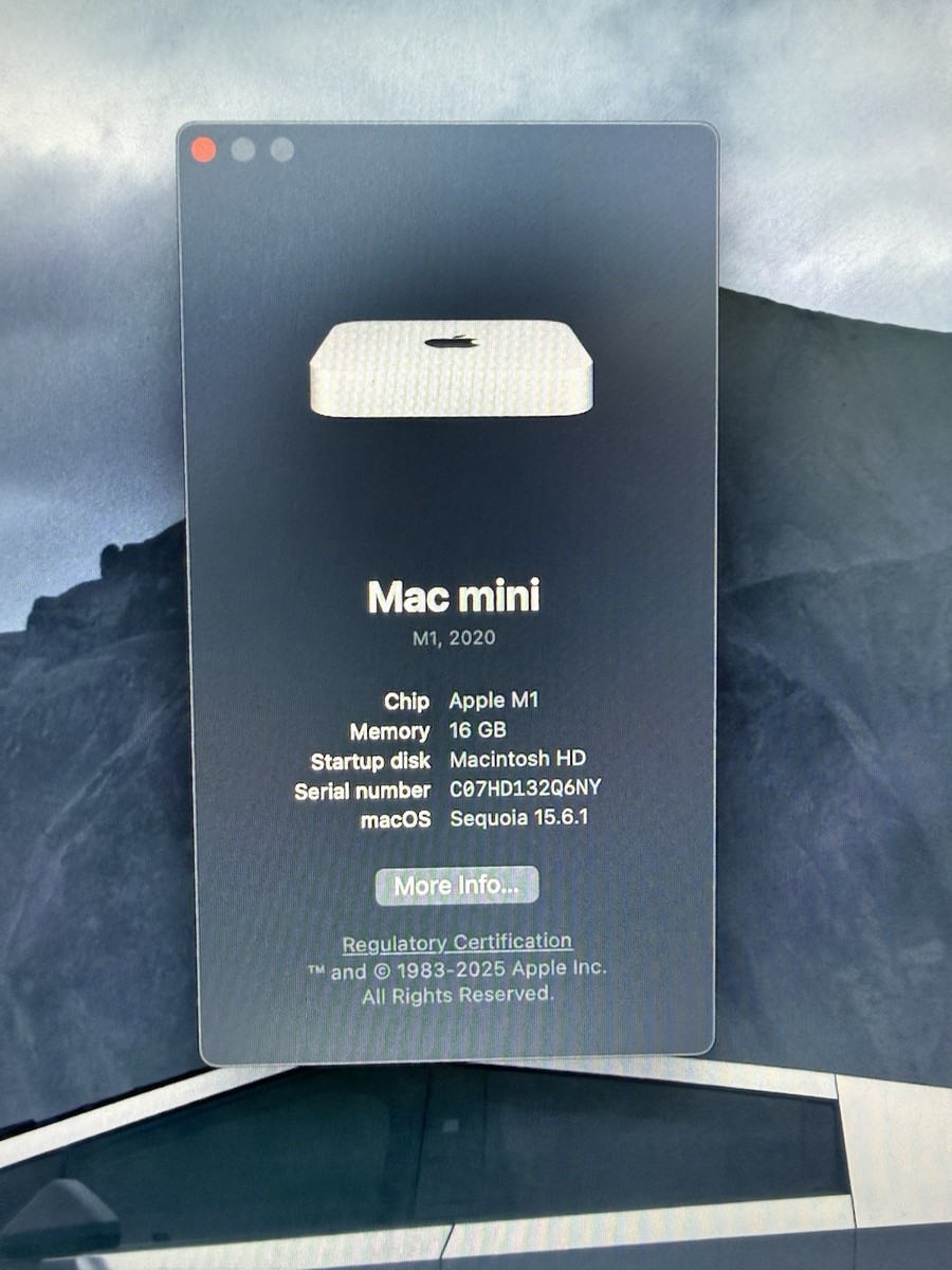 Apple Mac Mini M1 2020 | 16GB RAM | 256GB SSD | Excellent