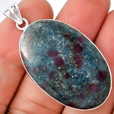 Natural Ruby In Kyanite 925 Sterling Silver Pendant Jewelry P-1001
