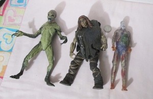 3X Corpse, Caveman And Attack Alien Figures From X-Files; By McFarlane Toys 1998