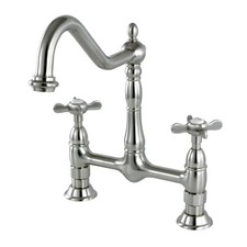Kingston Brass KS117.BEX Essex 1.8 GPM Widespread Bridge Kitchen - Nickel