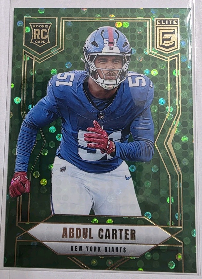 2025 Panini Donruss Elite - Rookies Abdul Carter #111 Green Disco (RC)
