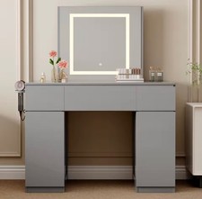 Dressing Table LED Mirror Vanity Desk With Drawers Storage Makeup Desk