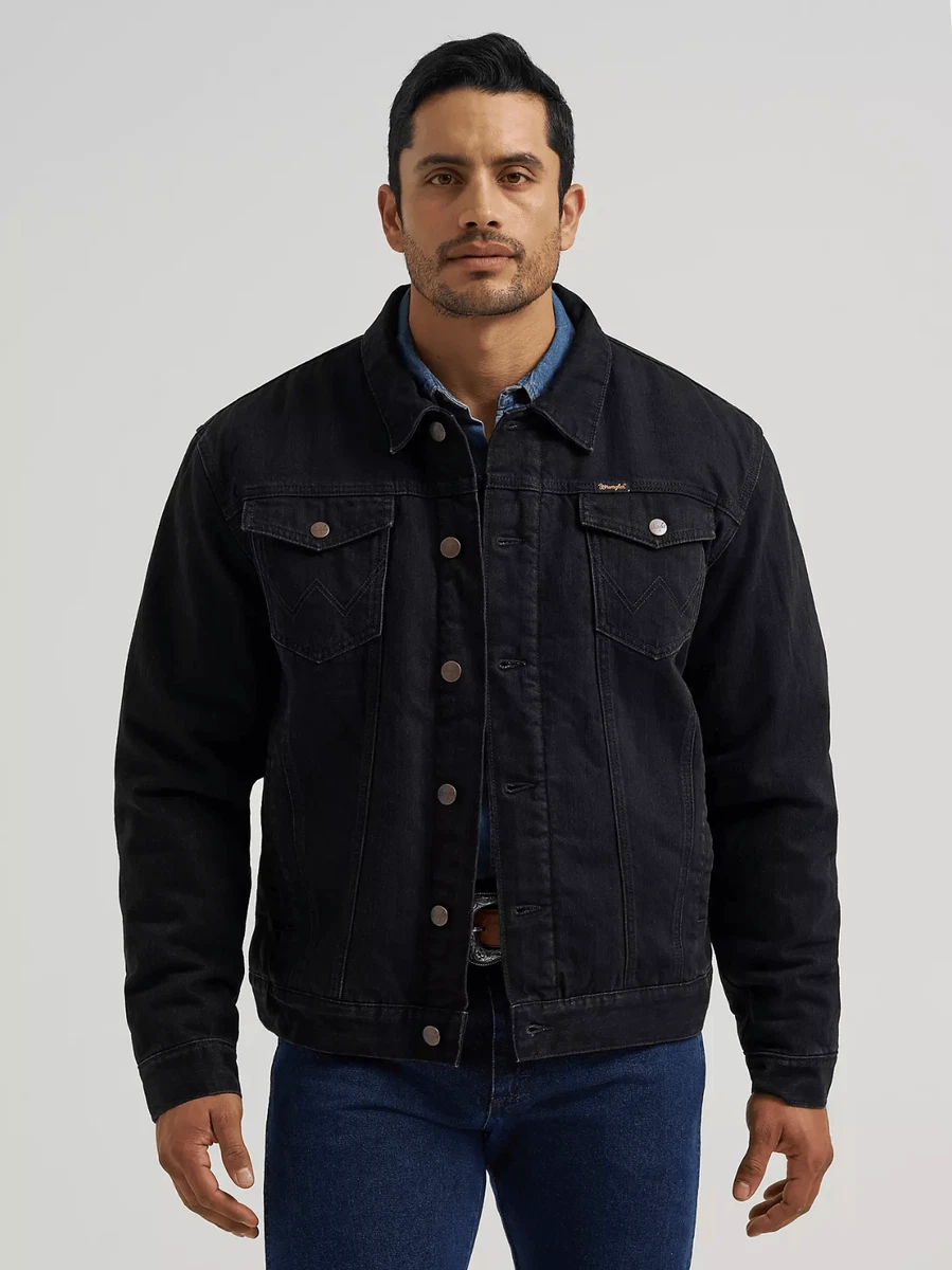 25+ Wrangler Denim Black Coats, Jackets & Vests for Men for sale