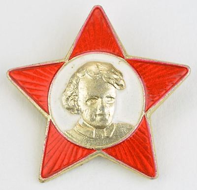 Pin Anstecknadel Roter Stern Mit Lenin UDSSR Metall emailliert