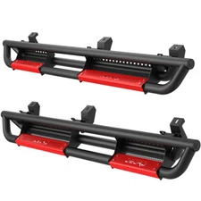 Running Boards for 2007-2018 Wrangler JK Unlimited 4 Door Nerf Bar Side Step Red