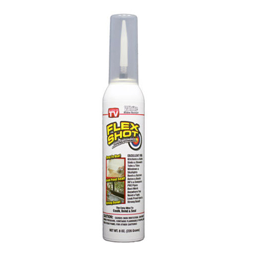 Flex Shot Sealer Jumbo 8oz Colors rubber sealant caulk bond as seen on