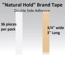 Natural Hold Tape by Walker Tape Co. Straight Double side Adhesive 1-pk = 36 pcs