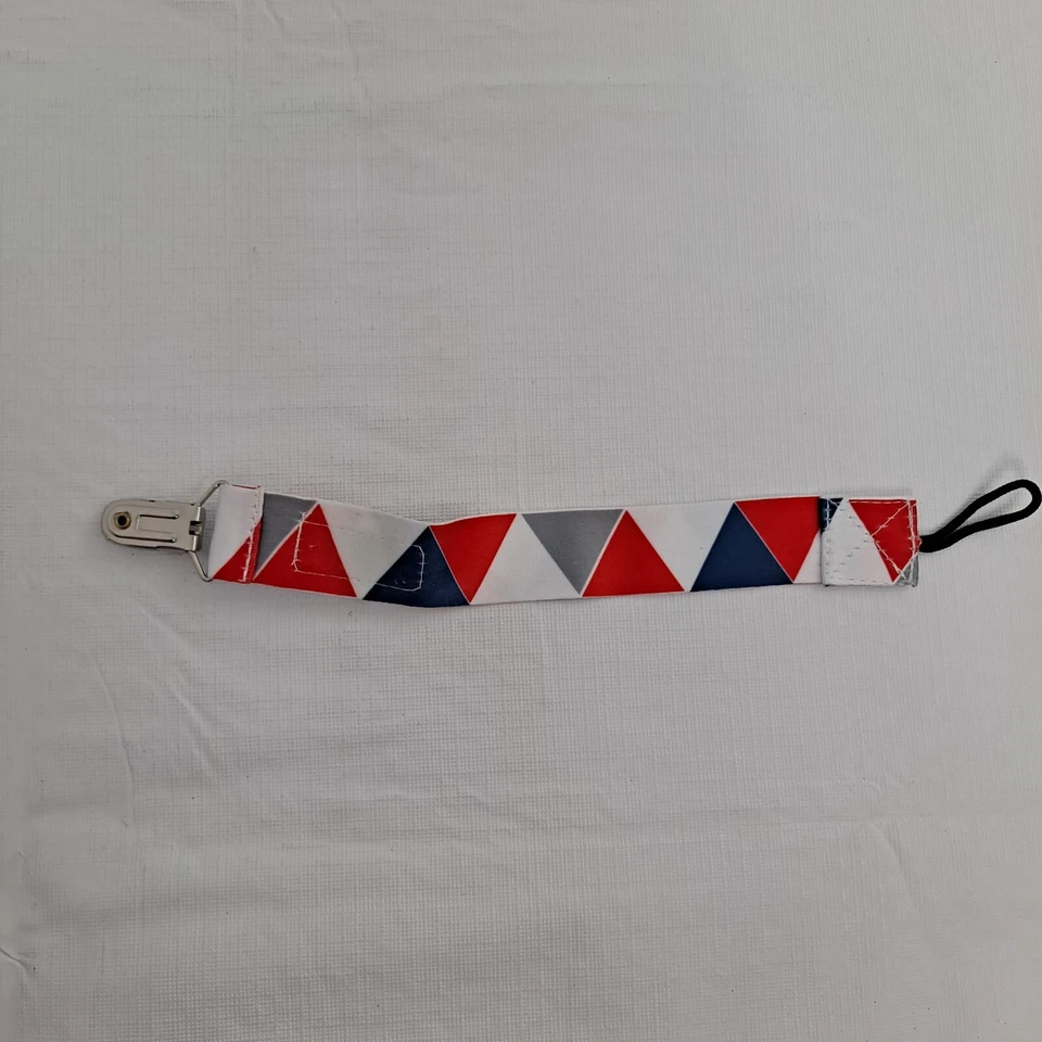 Pacifier Clip Red White Blue Gray Baby Infant Toddler - Image 3 of 4